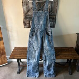 Women's Topman Worker Stylish Cargo Blue Denim Overalls